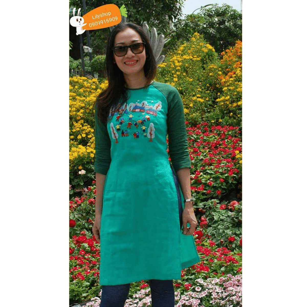 ÁO DÀI THÊU TAY 18