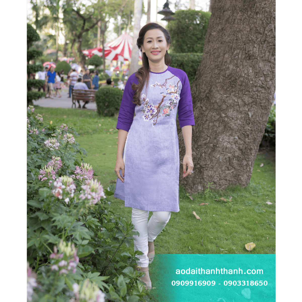 ÁO DÀI THÊU TAY 08