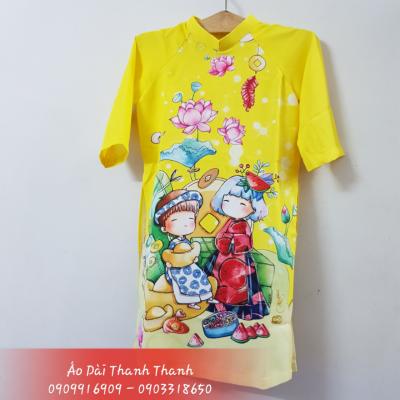 Áo Dài Em Bé Chibi Vui Tết